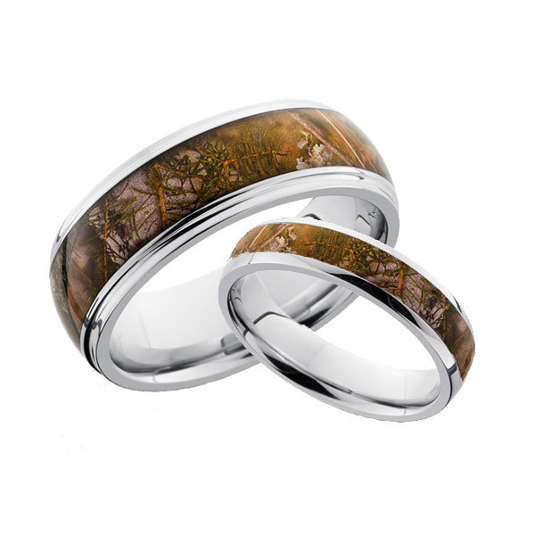His and Hers Camouflage Ring Set