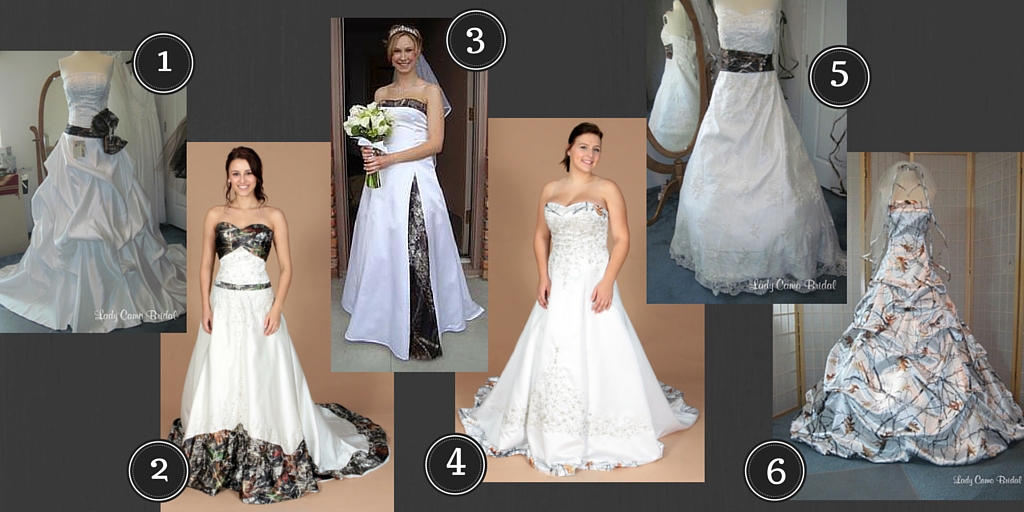 Camo Wedding Dresses For Bride, Bridesmaids, Flower Girls