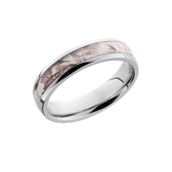 Snow Camo Ring for Her - Domed 5mm