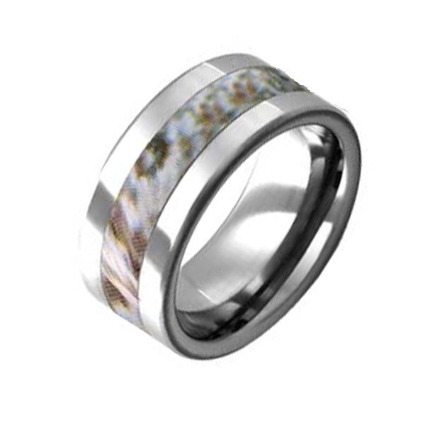 Tungsten Snow Camo Ring